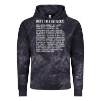Cloud Black Why I am a Democrat cool political outfit for democrats Long Sleeve Vintage Hoodie - lanVoArt
