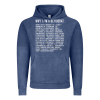 Vintage Denim Why I am a Democrat cool political outfit for democrats Long Sleeve Vintage Hoodie - lanVoArt