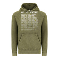 Vintage Olive Why I am a Democrat cool political outfit for democrats Long Sleeve Vintage Hoodie - lanVoArt