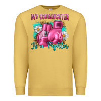 Antique Gold Breast Cancer my Goddaughter is a fighter Premium Sweatshirt - Artiststas