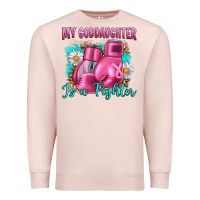 Pale Pink Breast Cancer my Goddaughter is a fighter Premium Sweatshirt - Artiststas