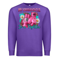Purple Breast Cancer my Goddaughter is a fighter Premium Sweatshirt - Artiststas