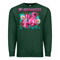 Sports Green Breast Cancer my Goddaughter is a fighter Premium Sweatshirt - Artiststas
