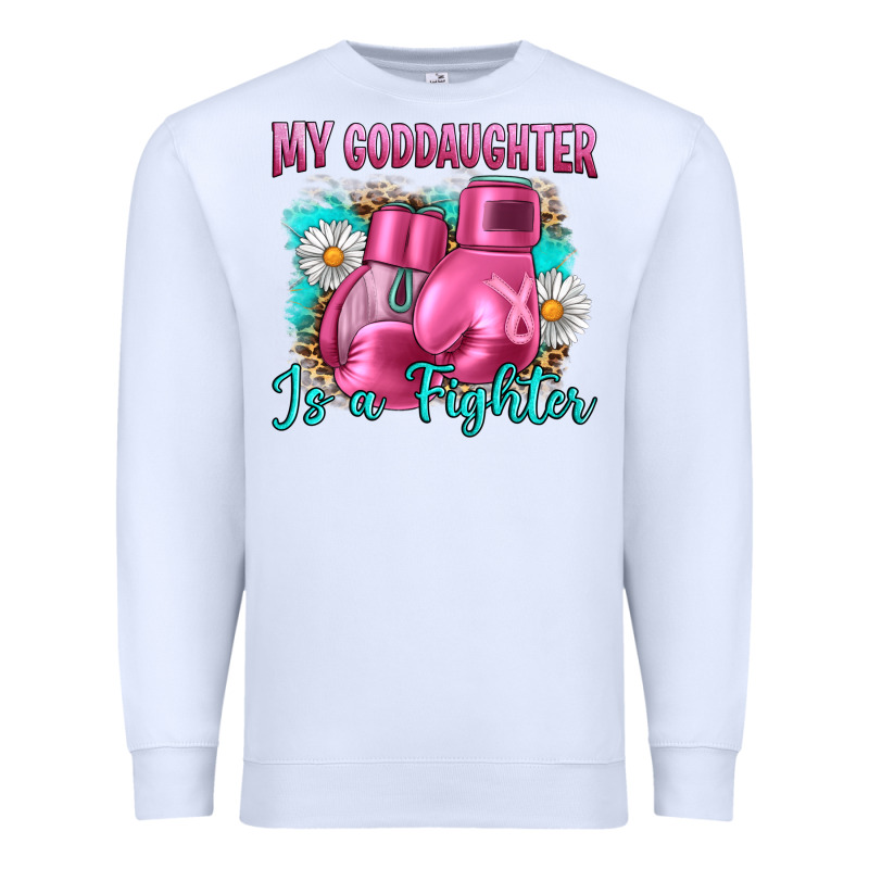 Breast Cancer My Goddaughter Is A Fighter Premium Sweatshirt by Artiststas | Teevron