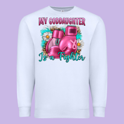 Breast Cancer My Goddaughter Is A Fighter Premium Sweatshirt Designed By Artiststas