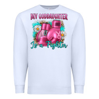 White Breast Cancer my Goddaughter is a fighter Premium Sweatshirt - Artiststas