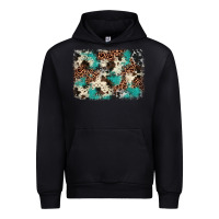 Black turquoise glitter cowhide background Urban Hoodie - BarkalooDesign