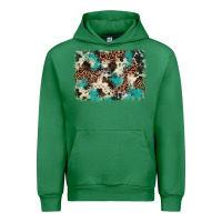 Emerald turquoise glitter cowhide background Urban Hoodie - BarkalooDesign