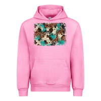 Fuchsia Pink turquoise glitter cowhide background Urban Hoodie - BarkalooDesign