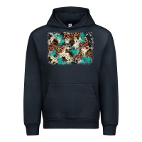 Navy turquoise glitter cowhide background Urban Hoodie - BarkalooDesign