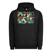 Pigment Black turquoise glitter cowhide background Urban Hoodie - BarkalooDesign