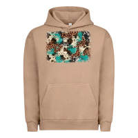 Pigment Burro turquoise glitter cowhide background Urban Hoodie - BarkalooDesign