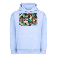 Pigment Grape Ice turquoise glitter cowhide background Urban Hoodie - BarkalooDesign