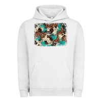 Pigment Lunar Rock turquoise glitter cowhide background Urban Hoodie - BarkalooDesign
