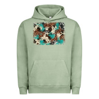 Pigment Oil Green turquoise glitter cowhide background Urban Hoodie - BarkalooDesign