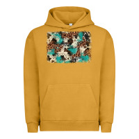 Pigment Peanut Butter turquoise glitter cowhide background Urban Hoodie - BarkalooDesign
