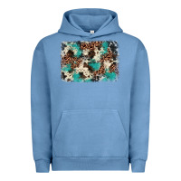 Pigment Pebble Blue turquoise glitter cowhide background Urban Hoodie - BarkalooDesign