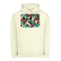 Pigment Pistachio turquoise glitter cowhide background Urban Hoodie - BarkalooDesign