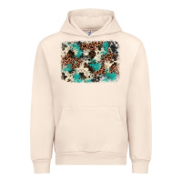 Sandshell turquoise glitter cowhide background Urban Hoodie - BarkalooDesign