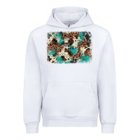White turquoise glitter cowhide background Urban Hoodie - BarkalooDesign