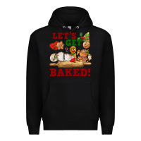 Black let's get baked Premium Hoodie - FaDigitalArtStudio