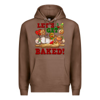 Chestnut let's get baked Premium Hoodie - FaDigitalArtStudio