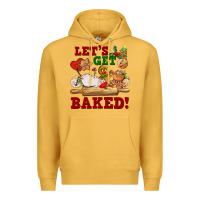 Mustard let's get baked Premium Hoodie - FaDigitalArtStudio