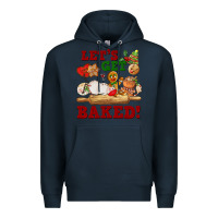 Navy let's get baked Premium Hoodie - FaDigitalArtStudio