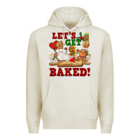 Oatmeal Heather let's get baked Premium Hoodie - FaDigitalArtStudio
