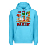 Ocean Blue let's get baked Premium Hoodie - FaDigitalArtStudio