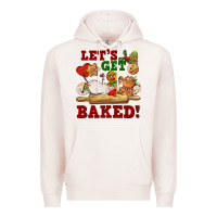 Pale Pink let's get baked Premium Hoodie - FaDigitalArtStudio