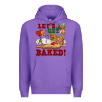 Purple let's get baked Premium Hoodie - FaDigitalArtStudio