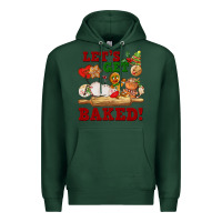 Sports Green let's get baked Premium Hoodie - FaDigitalArtStudio