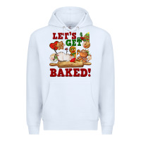 White let's get baked Premium Hoodie - FaDigitalArtStudio