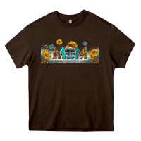 Chocolate Brown american football mom libbey glass Heavy Core Tee - BundleAndBundleShop