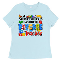 Baby Blue somebody's favorite daycare teacher Ladies Tee - Artiststas