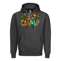 Charcoal Heather Born To Camp Zipper Hoodie - CowhideDigitalArt
