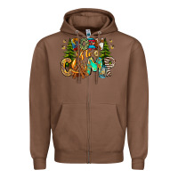 Chestnut Born To Camp Zipper Hoodie - CowhideDigitalArt