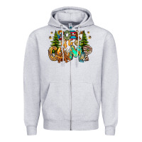Heather Grey Born To Camp Zipper Hoodie - CowhideDigitalArt