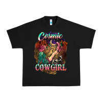 Black Cosmic Cowgirl Urban Heavy Tee - HowdyJamesFarm