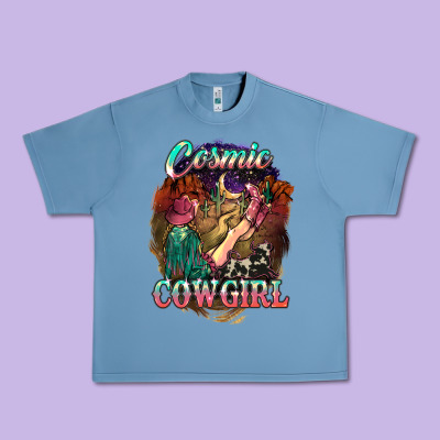 Cosmic Cowgirl Urban Heavy Tee Designed By Howdyjamesfarm