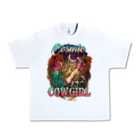 White Cosmic Cowgirl Urban Heavy Tee - HowdyJamesFarm