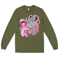 Army Green love hope cure Long Sleeve Tee - CowGirlArtShop
