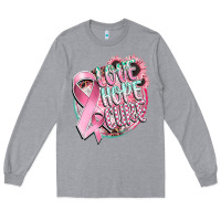 Heather Grey love hope cure Long Sleeve Tee - CowGirlArtShop