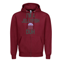 Burgundy i m a jellyfish duh halloween costume Zipper Hoodie - lanVoArt