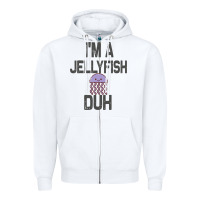 White i m a jellyfish duh halloween costume Zipper Hoodie - lanVoArt