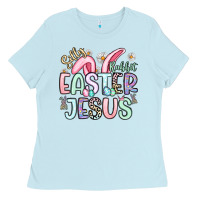 Baby Blue silly rabbit easter jesus Ladies Tee - Artiststas