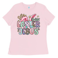 Bubblegum Pink silly rabbit easter jesus Ladies Tee - Artiststas