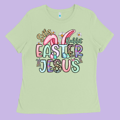 Silly Rabbit Easter Jesus Ladies Tee Designed By Artiststas