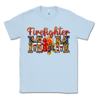 Dusty Blue Firefighter Mom Classic Tee - texasbilliewilder